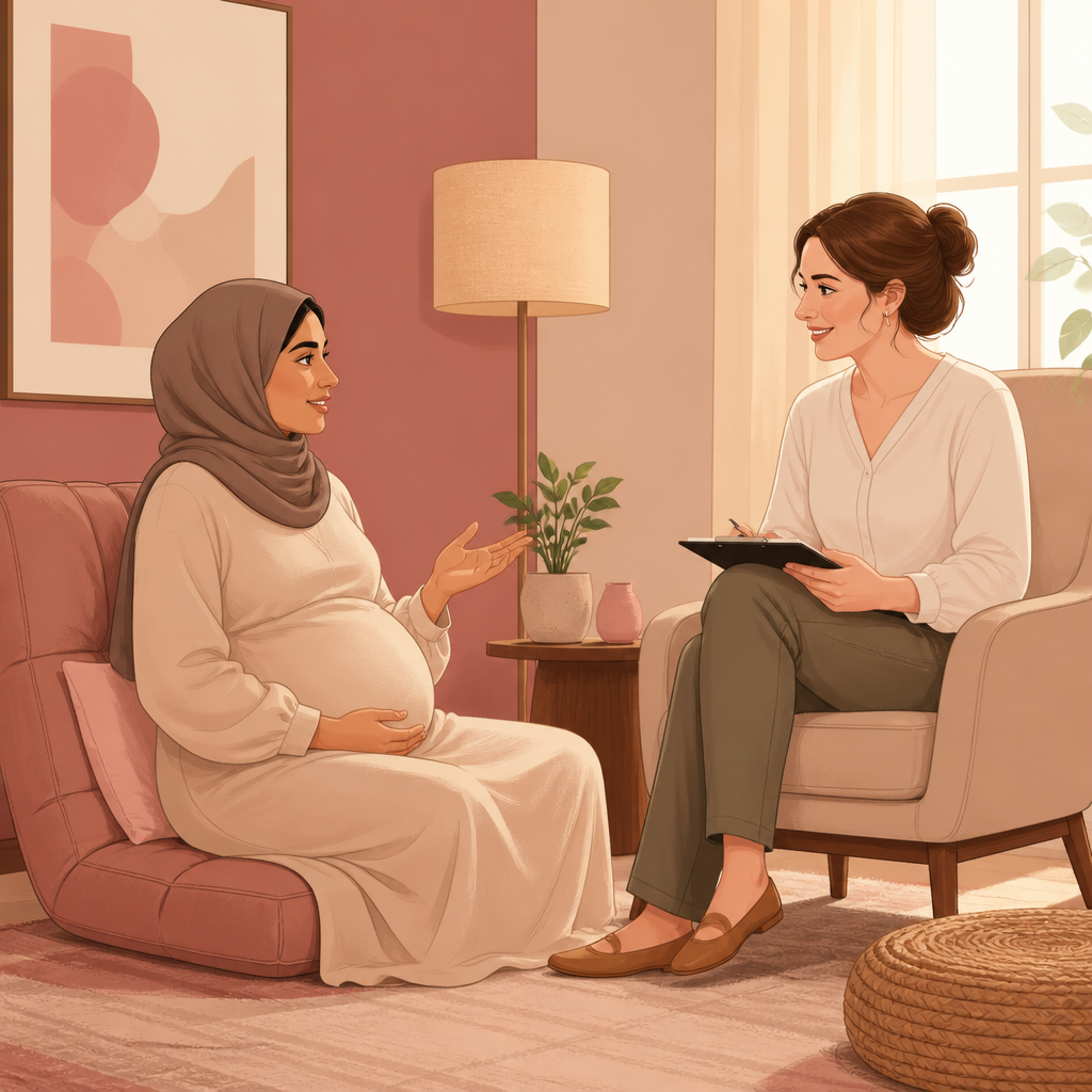 A family in a warm therapy session